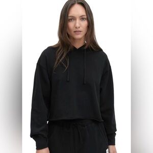 Reigning Champ Women’s Lightweight Terry Cotton Cropped Hoodie Black (NWT)